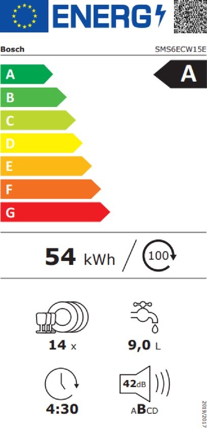 Bosch SMS6ECW15E - Vrijstaande vaatwasser