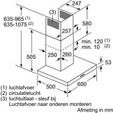 Bosch DWB64BC50 - Wandschouw afzuigkap