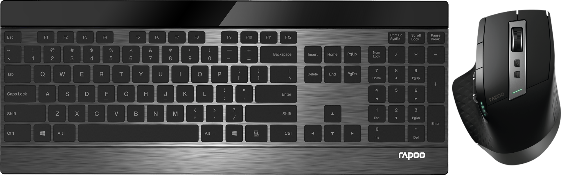 Rapoo 9900M - Toetsenbord + muis set
