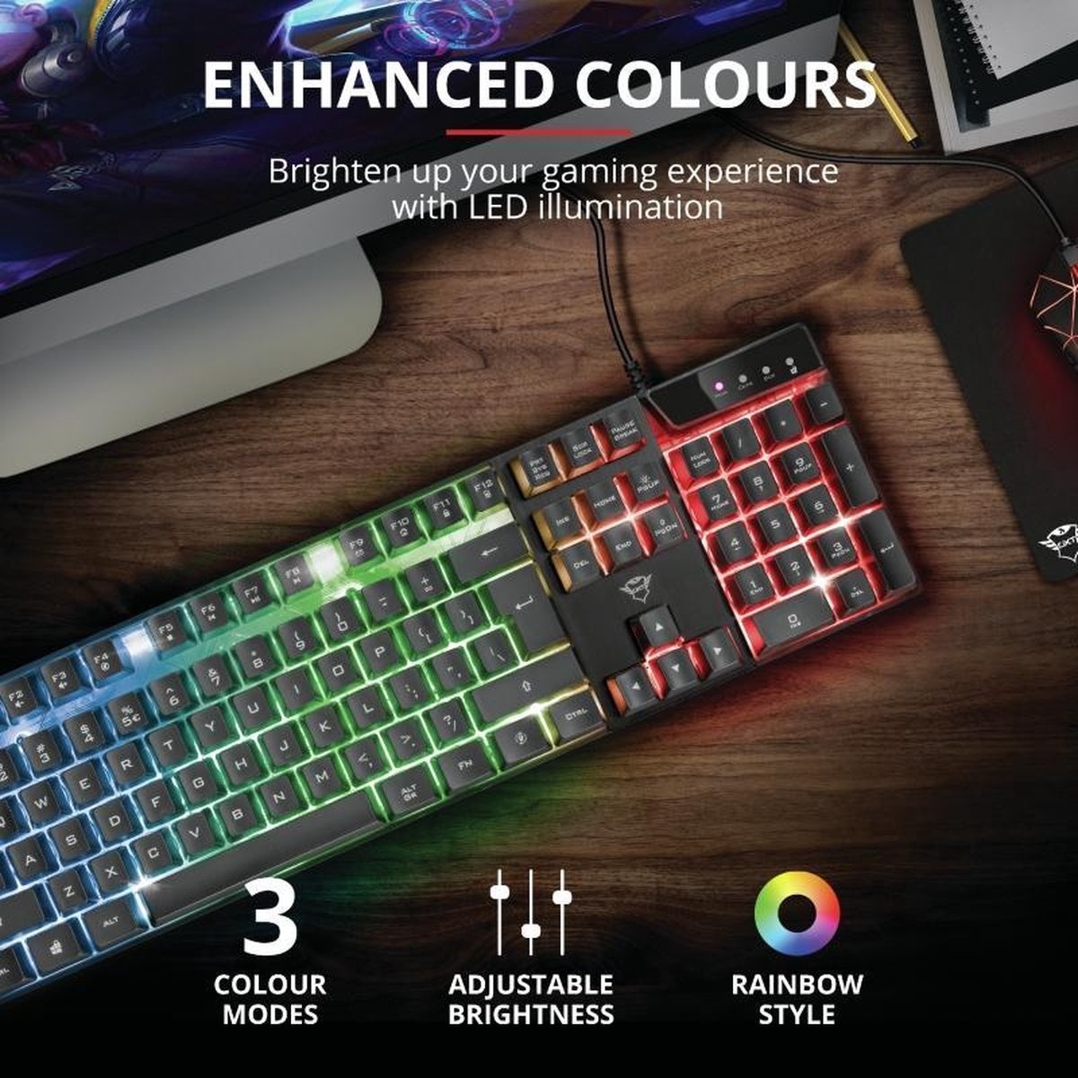 Trust GXT 835 Azor - Gaming toetsenbord