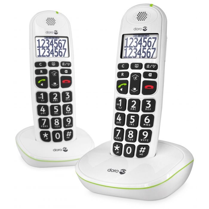 Doro PhoneEasy 110 Duo Wit - Senioren telefoon