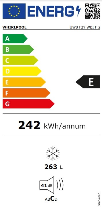Whirlpool UW8 F2Y WBI F 2 - Vrieskast