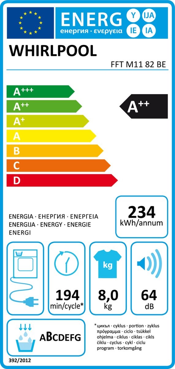 Whirlpool FFT M11 82 BE - Warmtepompdroger