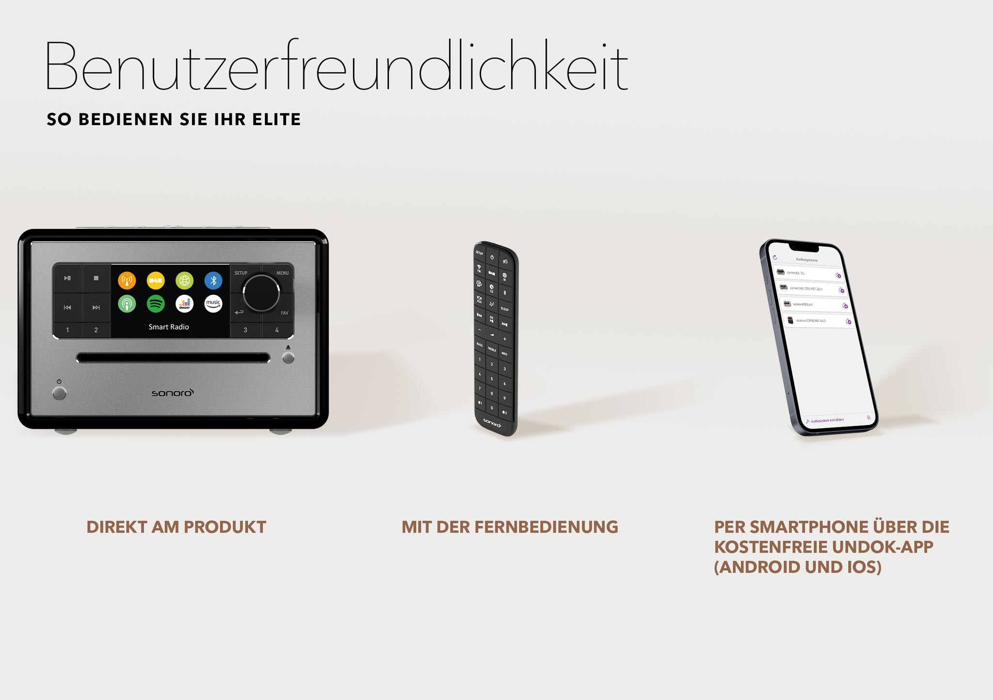 Sonoro Elite X Antraciet/ walnut - Radio