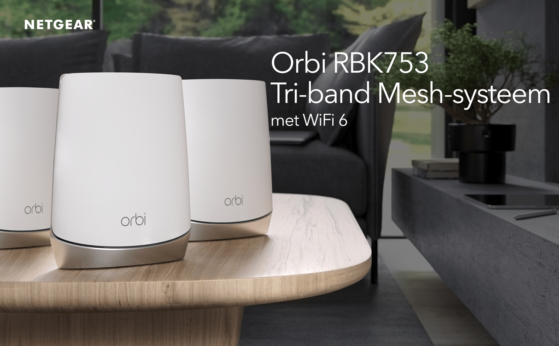 Netgear Orbi RBK753 Multiroom WiFi 6 Mesh systeem - Router