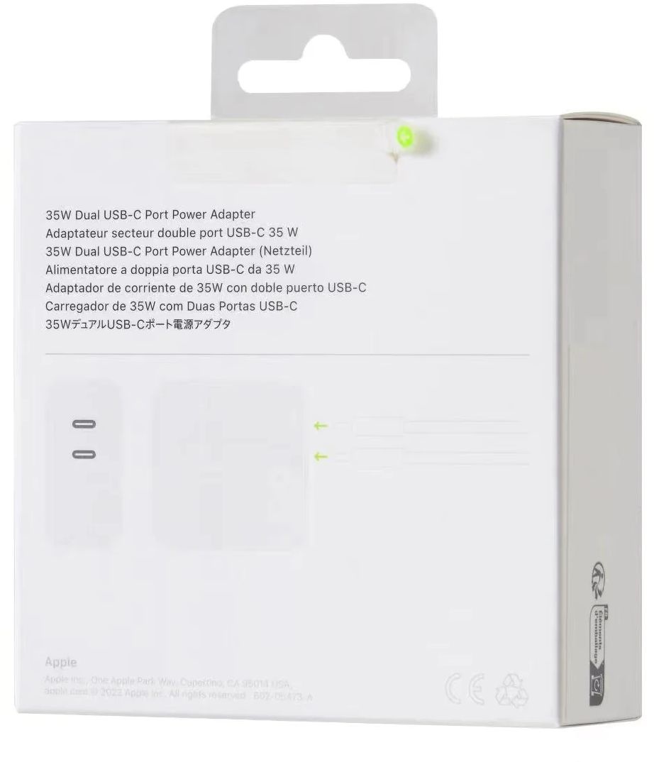 Apple 35W USB-C oplader Twee USB?C-poorten Wit
