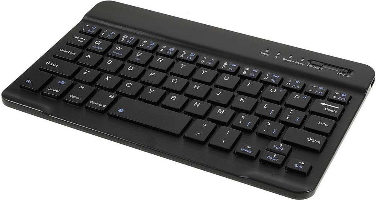 Just in Case Vintage Bluetooth Keyboard Cover - Samsung Galaxy A7 Lite - Blauw - Beschermhoes
