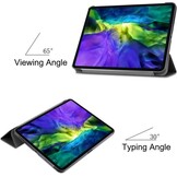 Just in Case Smart Tri-Fold voor iPad Pro 12.9 Zwart - Beschermhoes