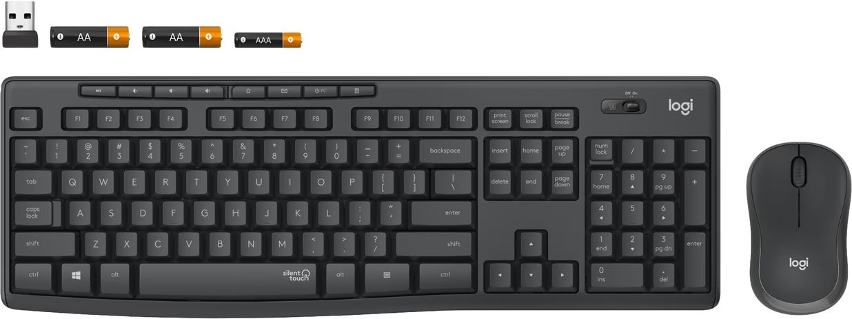 Logitech MK295 Silent - Toetsenbord + muis set