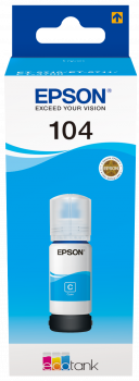 Epson Inktflesje Ecotank 104 Cyan - Inktcartridge