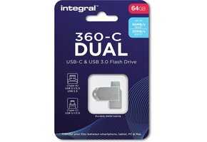 Integral 360-C Dual USB-C & USB 3.0 64GB - USB-stick