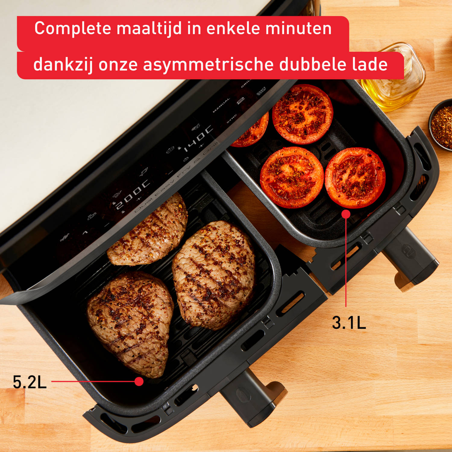 Tefal Easy Fry & Grill Dual EY905D 8.3L XXL - Hetelucht friteuse