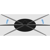 Cavus ELLIPS Vloerstandaard Zwart