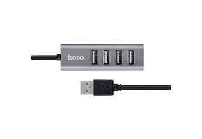 Hoco USB 2.0 HUB 4 poorten Grijs - USB-hub