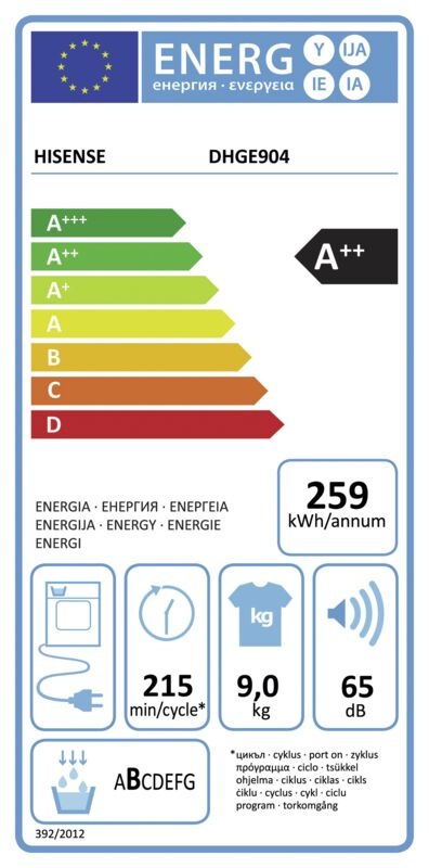 Hisense DHGE904 - Warmtepompdroger