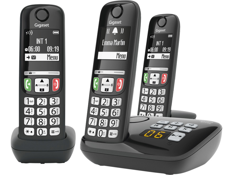 Gigaset A735A Trio Zwart - Dect telefoon