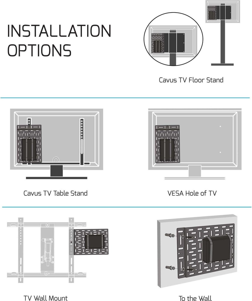 Cavus CHU03 Universele houder voor TV Decoder - Muurbeugel
