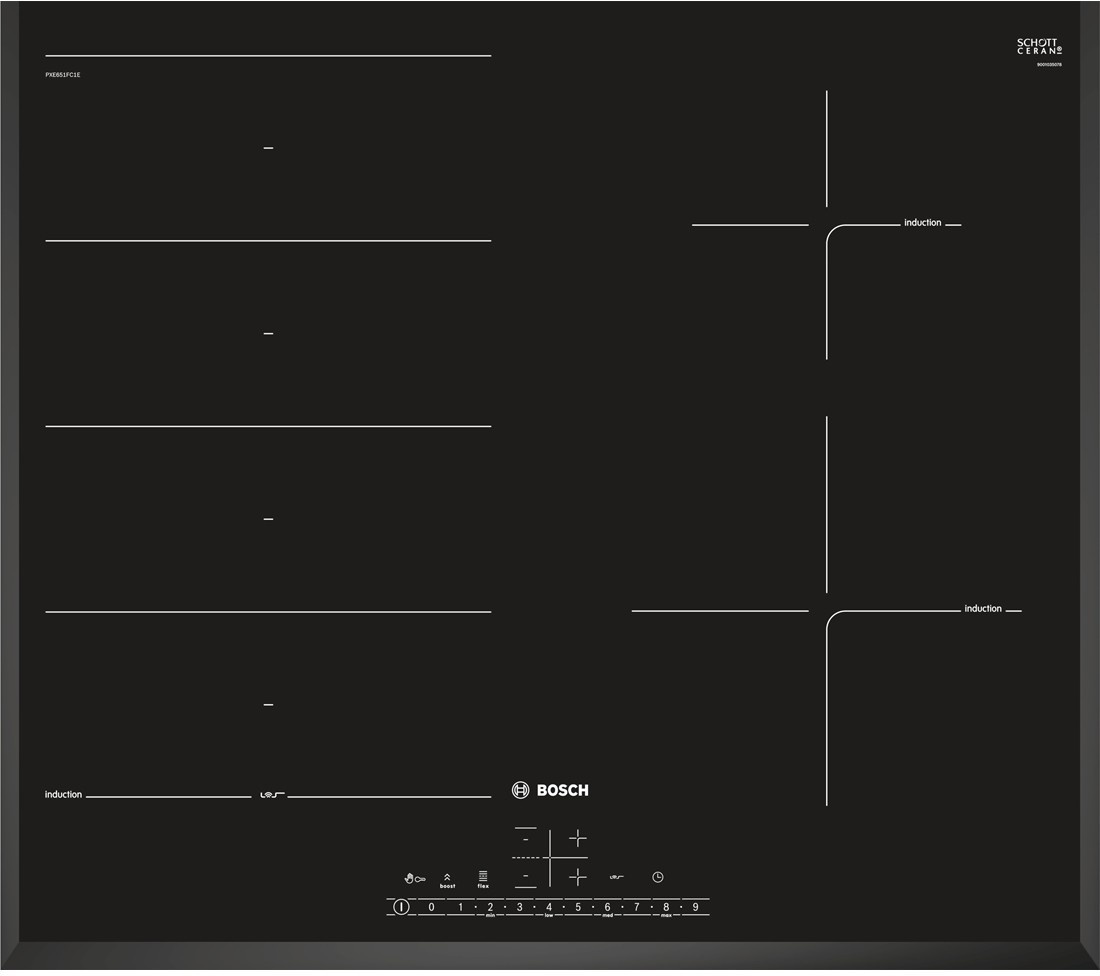 Bosch PXE651FC1E - Inductiekookplaat