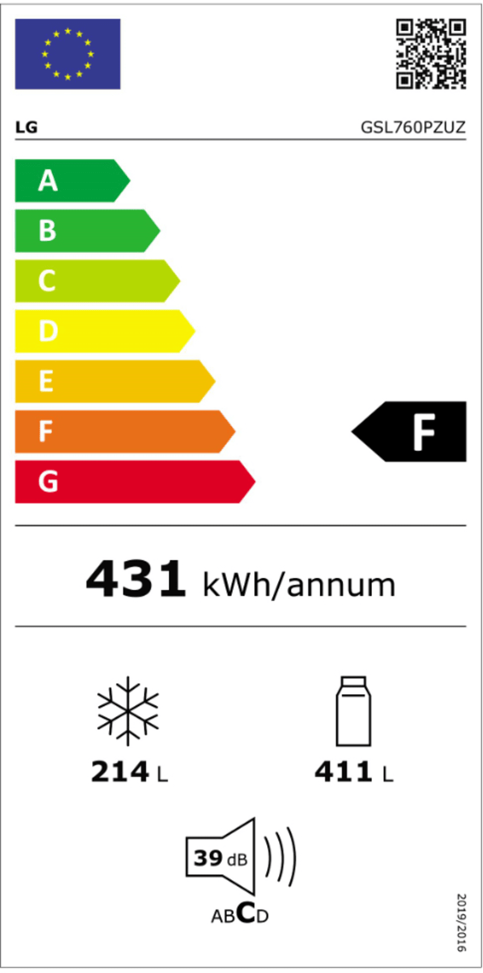LG GSL760PZUZ - Amerikaanse koelkast