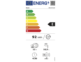 Bosch SBV2ITX22E XL - Inbouw vaatwasser