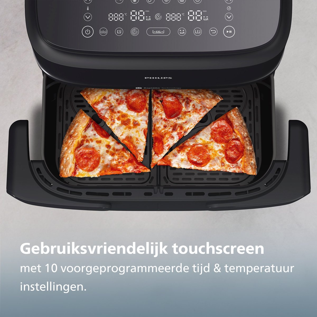 Philips Dual Basket Airfryer NA150/00 - Hetelucht friteuse
