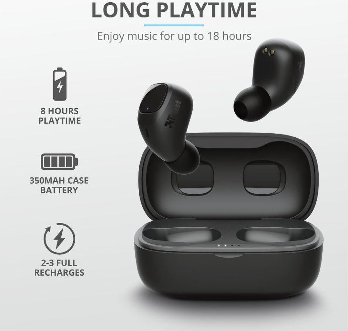 Trust Nika Compact - Draadloze oordopjes