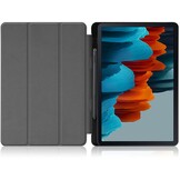 Just in Case Samsung Galaxy Tab S7 TriFold Smart Book Case Pen Slot Rood - Beschermhoes