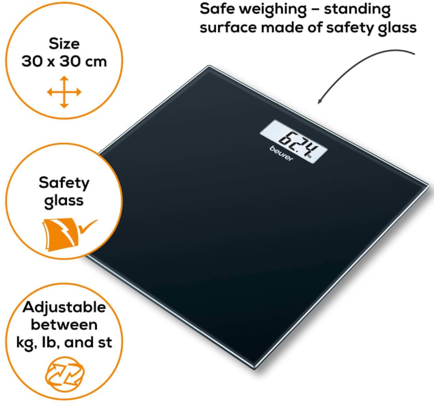 Beurer GS 10 Black - Personenweegschaal