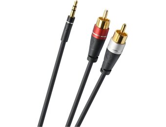Oehlbach D1C33191 SL Audiokabel 3.5mm 2x RCA 2,0M Zwart