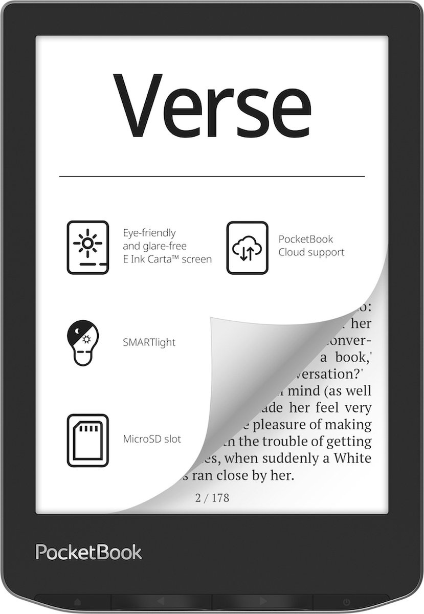 PocketBook Verse 8 GB Wifi Mist Grey - E-reader
