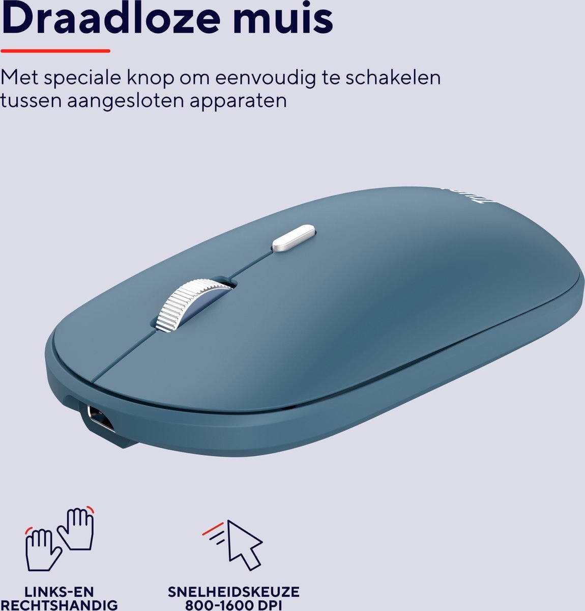 Trust Lyra Blauw - Toetsenbord + muis set