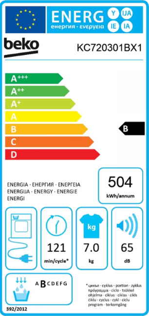 Beko KC720301BX1 - Condensdroger