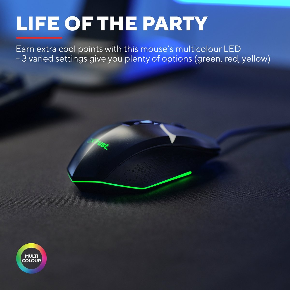 Trust GXT 109 Felox Zwart - Gaming Muis