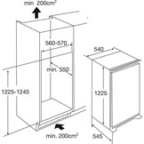 ETNA EEK206VA - Inbouw koel-vriescombinatie