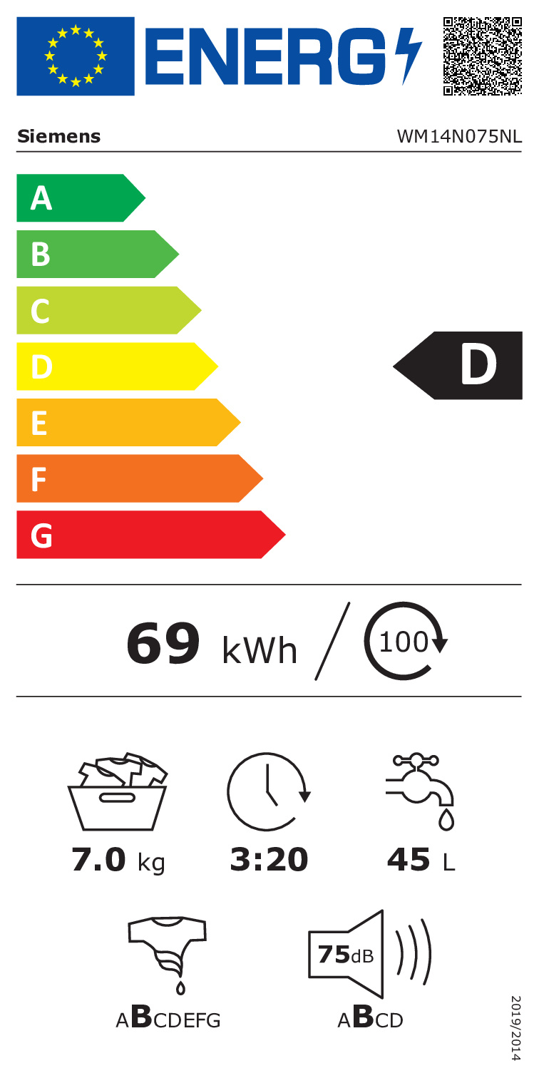 Siemens WM14N075NL - Wasmachine