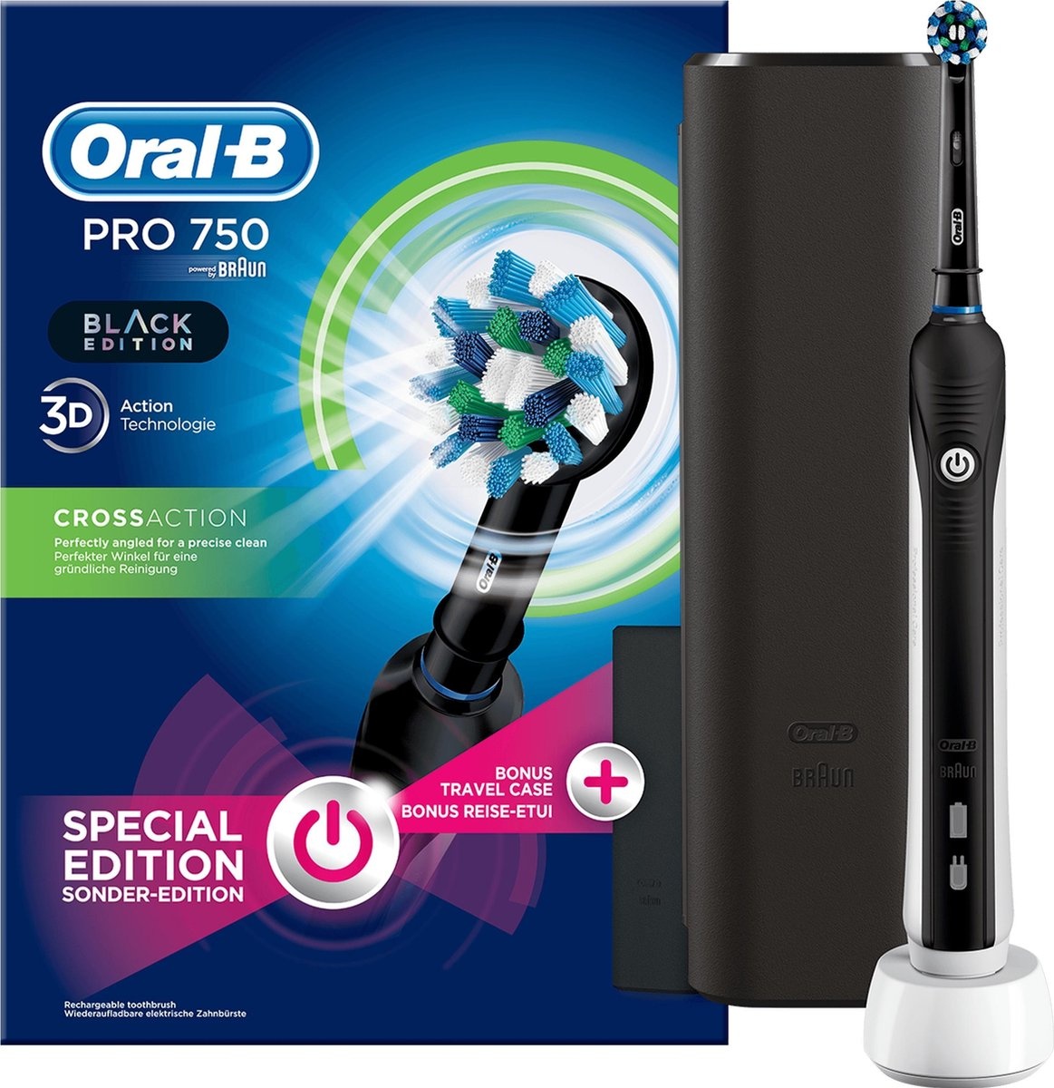 Oral-B Pro 750 Zwart - Elektrische tandenborstel