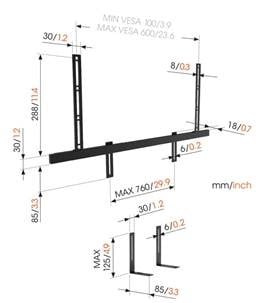 Vogel's SOUND 3550 - Muurbeugel
