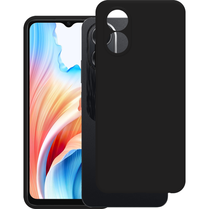 Just in Case Soft TPU Back Cover voor Oppo A18/A38 Zwart - Telefoonhoesje