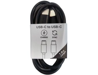 Musthavz to Go USB-C naar USB-C kabel 1M Zwart