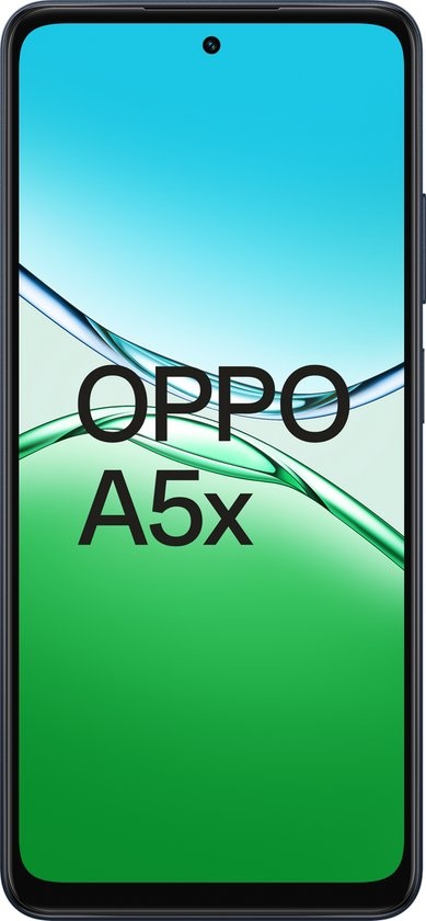 OPPO A5x 128 GB Zwart/Blauw - Mobiele telefoon