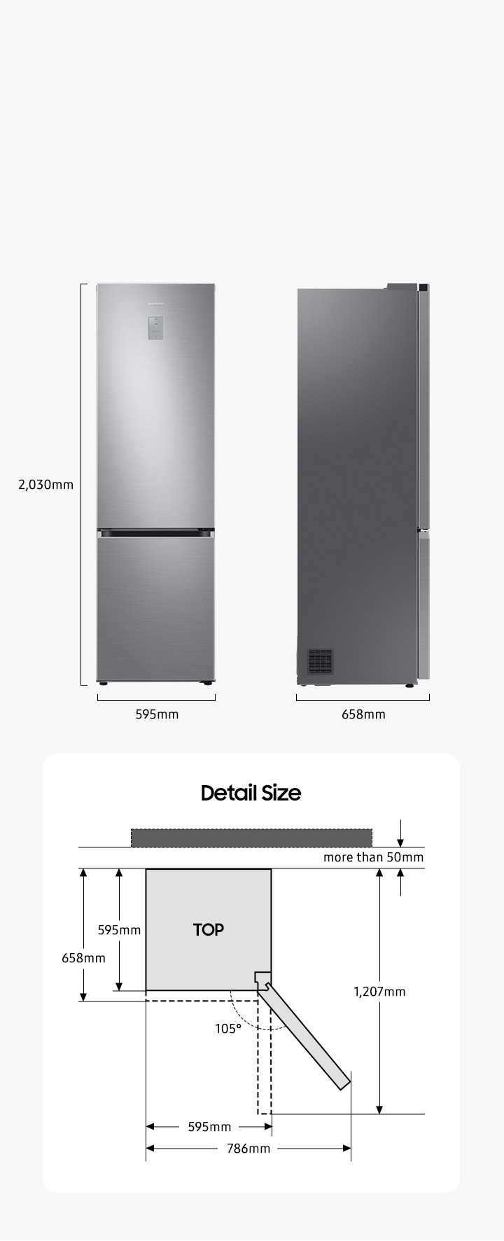 Samsung RB34C605CWW/EF - Koel-vriescombinatie