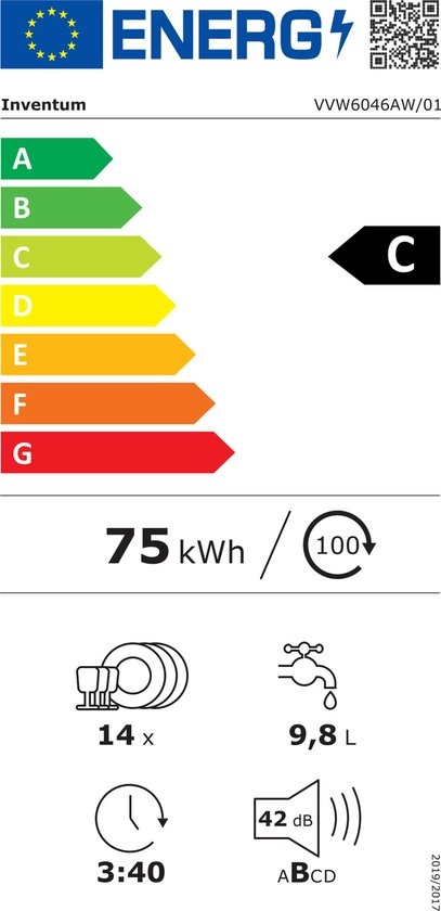 Inventum VVW6046AW - Vrijstaande vaatwasser