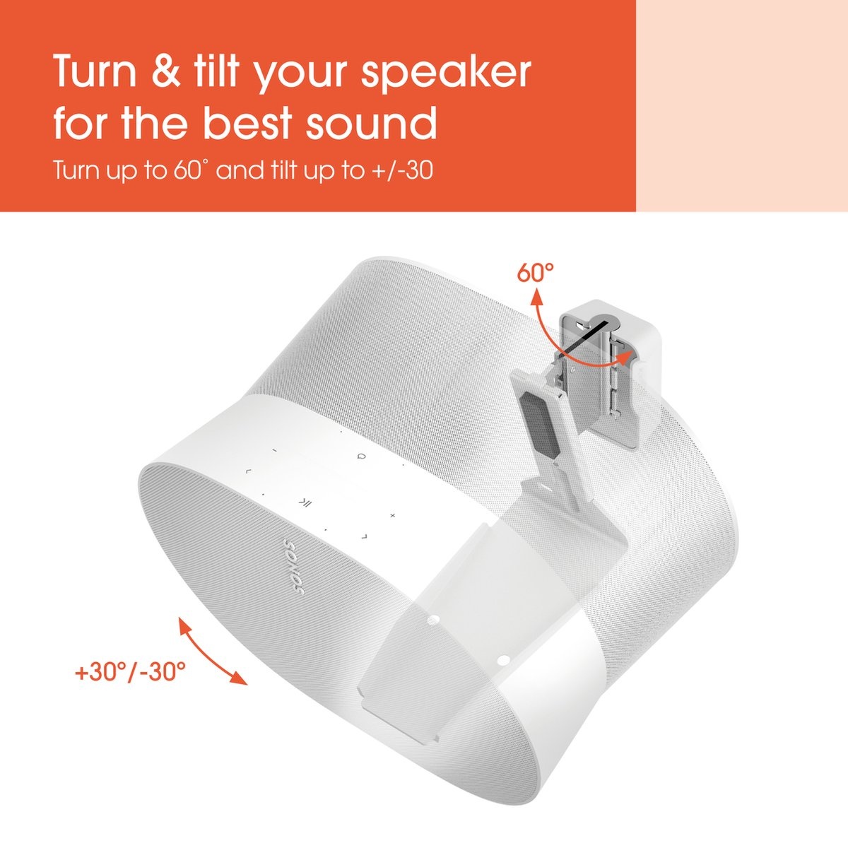 Vogel's SWM 4131 voor Sonos Era 300 Wit - Muurbeugel