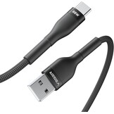 Veger AC04 USB-A naar USB-C kabel 1.2m Braided Aluminium 66 Watt