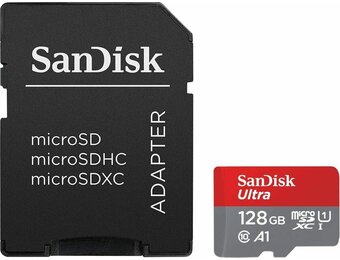 SanDisk Ultra microSDXC 128GB + SD-adapter - Geheugenkaart
