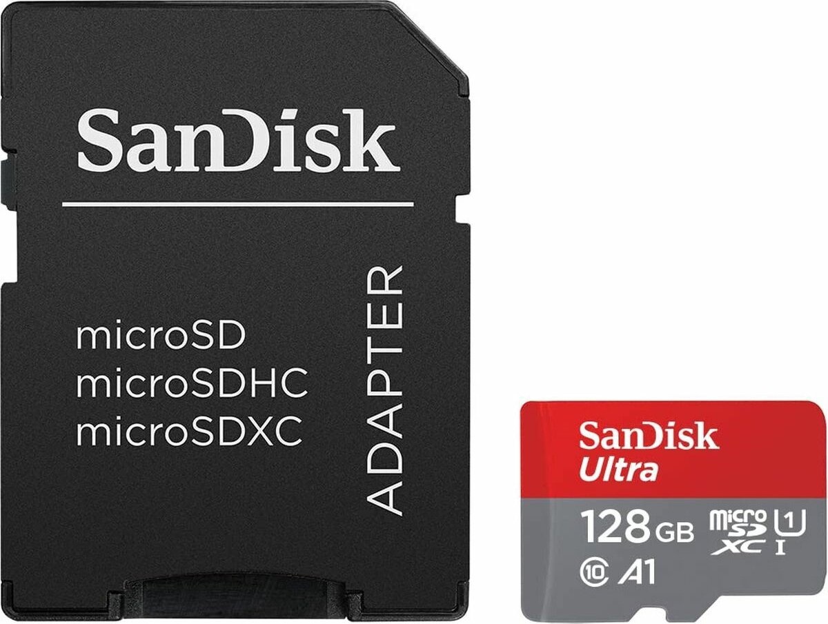 SanDisk Ultra microSDXC 128GB + SD-adapter - Geheugenkaart