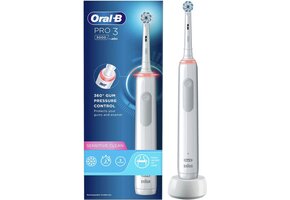 Oral-B Pro 3 3300 Sensitive Clean Wit - Elektrische tandenborstel