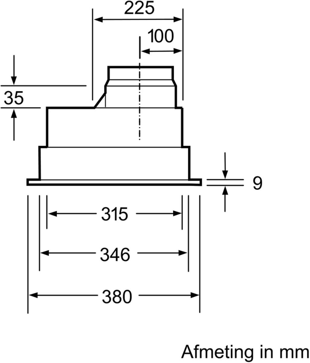 Bosch DHL555BL Serie 4 - Inbouw afzuigkap
