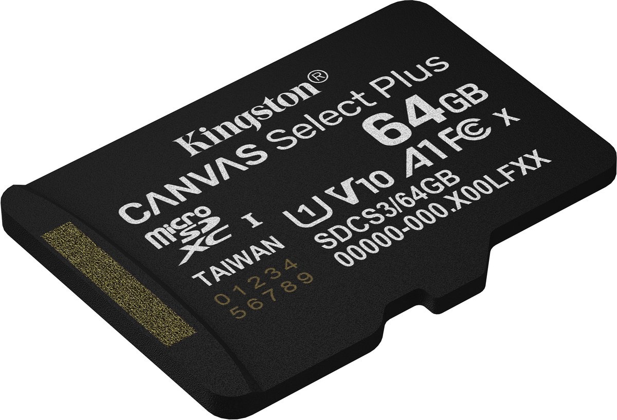 Kingston Canvas Select Plus Gen. 3 microSDXC 64GB - Micro SD kaart