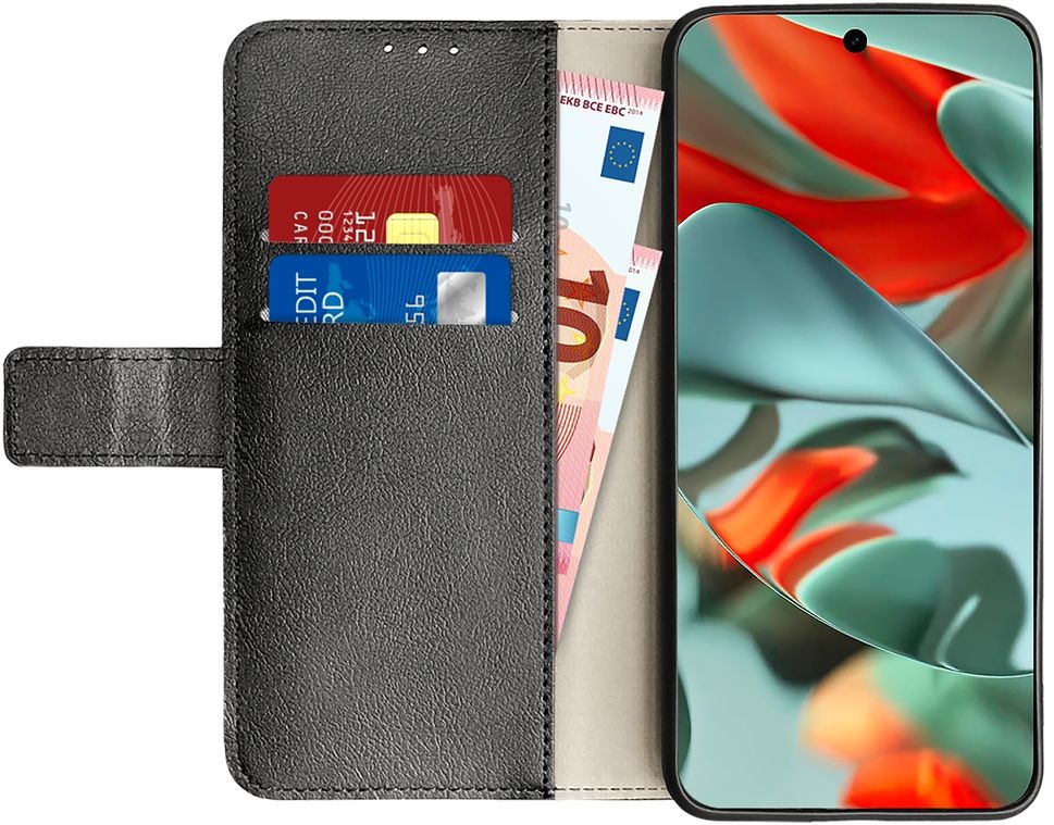 Just in Case Google Pixel 9 Pro XL PU leather Book Case Zwart - Telefoonhoesje